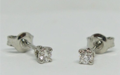 18 kt. White gold - Earrings - 0.22 ct Diamonds
