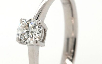 18 kt. White gold - Ring - 0.30 ct Diamond - Diamond