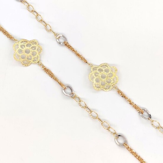 18 kt. White gold, Yellow gold - Necklace