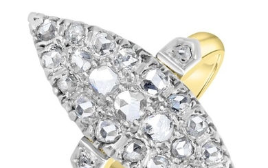 18 kt. White gold, Yellow gold - Ring - 0.75 ct Diamonds