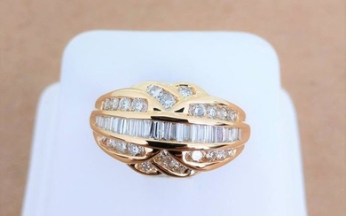 18 kt. Yellow gold - Ring - 0.41 ct Diamond - Diamond