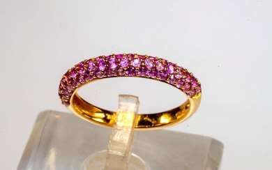18 kt. Yellow gold - Ring Sapphires