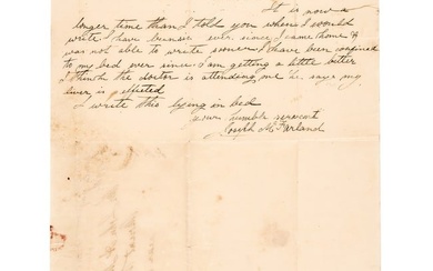 1845 Joseph McFarland, Master Slave Overseer, ALS to John Augustine Washington (III) at Mt. Vernon