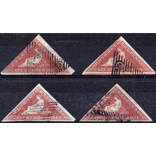 1853 DEEPLY BLUED PAPER 1D BRICK RED, inc. one deep brick re...