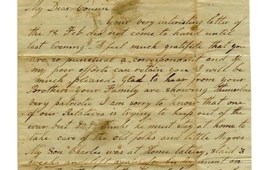 1863 Plantation Letter
