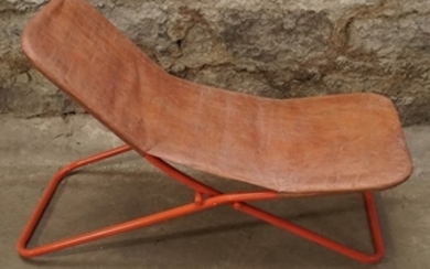 Leather Folding Lounge Chair