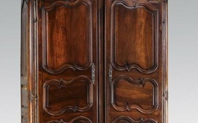 18th c. French Provincial walnut wedding armoire