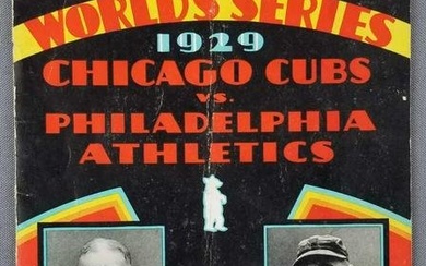 1929 World Series Scorecard Chicago Cubs vs Philadelphia Athletics