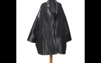 KRIZIA A technical textile grey caban, black cloth lining...