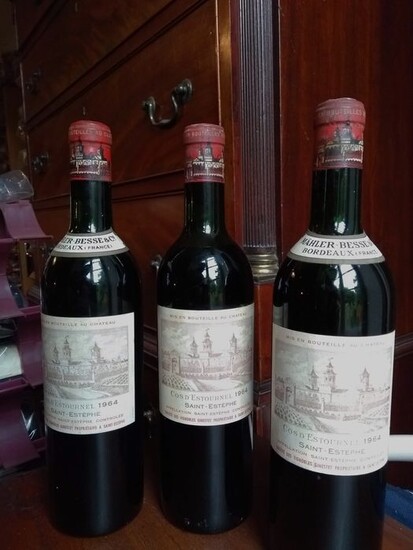 1964 Chateau Cos d'Estournel - Saint-Estèphe Grand Cru Classé - 3 Bottles (0.75L)