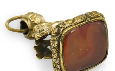 19th Cent. Gold Plated Watch Fob