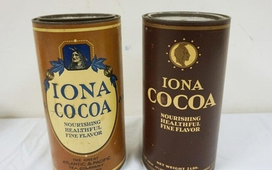 2 ANTIQUE IONA COCOA CONTAINERS