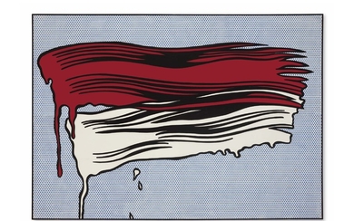 Roy Lichtenstein (1923-1997), Red and White Brushstrokes