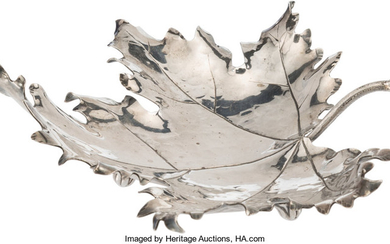 21057: A Mario Buccellatti Maple Leaf-Form Silver Dish