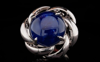 24.97ct GIA Sri Lankan Blue Sapphire & Platinum Ring