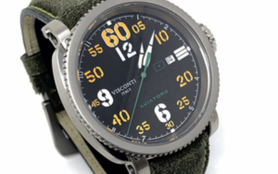 Visconti - Automatic Watch Aviator SM79 Steel Bezel 26/200 - KW29-01S - Men - BRAND NEW