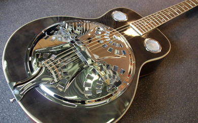 ChS - Spider Resonator, kleur Blackburst, met hoes, Dobro-model - Resophonic guitar