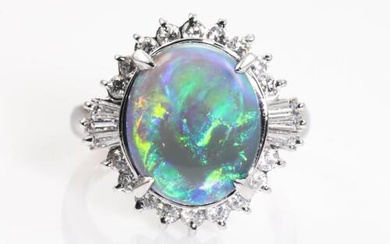 3.93ct Opal and Diamond Ring