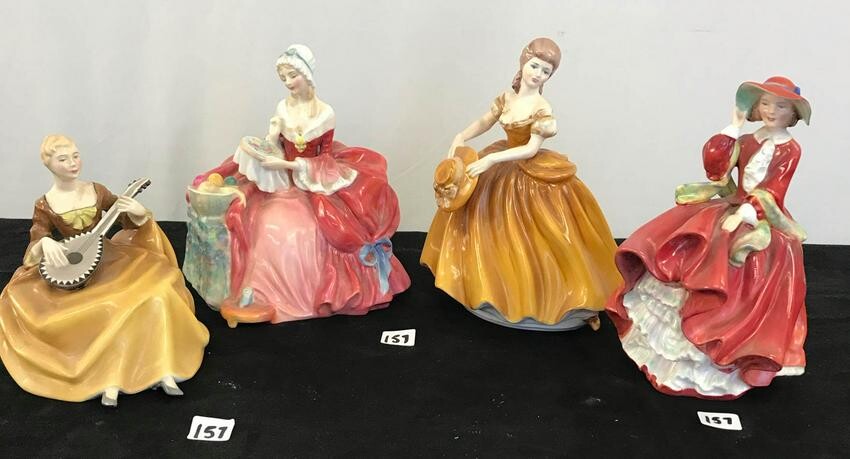 4 Royal Doulton Woman Porcelain Figurines