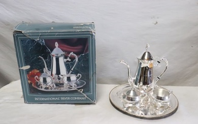 4 pieces silverplate coffee set by International Silver co.