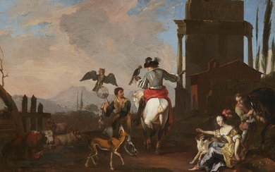 Abraham Hondius, attributed to - The Falconers