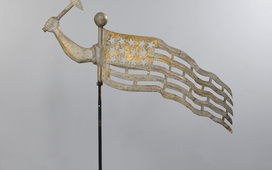American Flag and Arm and Hammer Weathervane