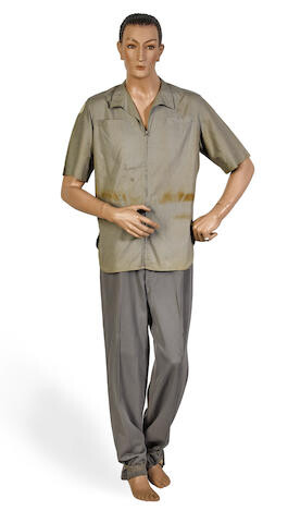 A Forbidden Planet United Planets C-57D crew shirt and trousers with mannequin