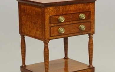 19th c. Curly Maple Federal Stand