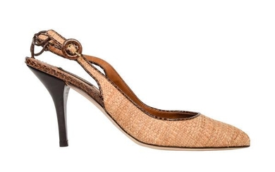 Dolce&Gabbana Shoe Woven Hemp / Raffia Lizard Details
