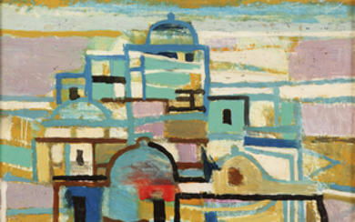 Franoise Gilot (ne en 1921) Syros, 1966 Oil on canvas;...
