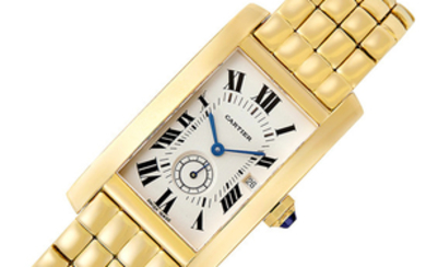 Gold 'Tank Americaine' Wristwatch, Cartier, Paris