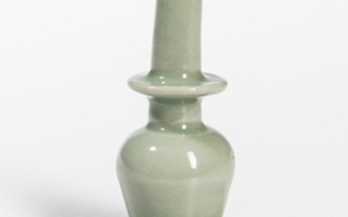Miniature Longquan Celadon-glazed Temple Vase