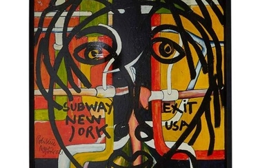 Peter Robert Keil "Subway Exit" Oil on Canvas