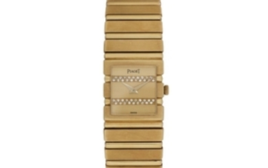 PIAGET 'POLO' GOLD AND DIAMOND WATCH