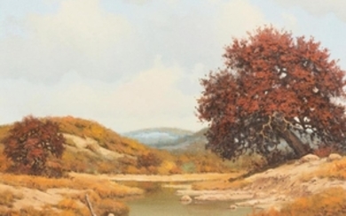 Randy Peyton (b. 1958), "Autumn Oaks", oil on canvas