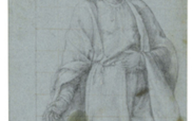 Roman or Bolognese School, Late 16th Century, Study of a standing man