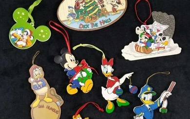 Vintage Disney Christmas Ornaments Lot of 8