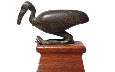 A wonderfully preserved Egyptian bronze Ibis