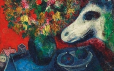 Marc Chagall (1887-1985), Nature morte sur les toits