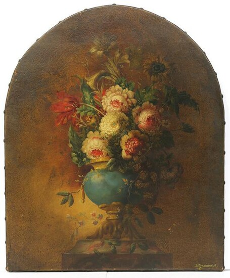 Painted screen, Floral Still Life