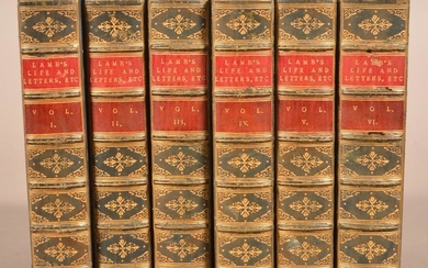 6 Volume Life Letters of Charles Lamb Leather