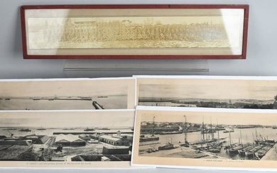 6 WWI US PANORAMIC PHOTOGRAPHS BREST FRANCE