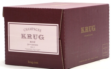 6 bts. Champagne “Rose”, Krug A (hf/in). Oc.