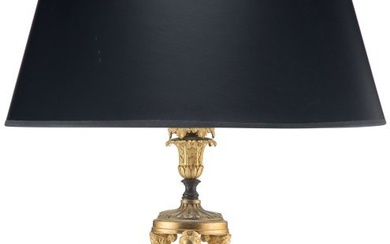 61057: A Gilt and Patinated Bronze Figural Lamp, 20th c