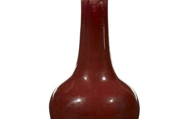 A Chinese copper red-glazed vase