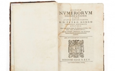 PETRUS BUNGUS (?-1601) Mysticae numerorum significationis