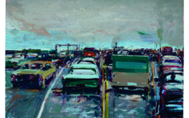 Wayne Thiebaud (b. 1920), Freeway Traffic