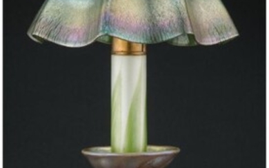 79057: Tiffany Studios Favrile Glass Candlestick Lamp
