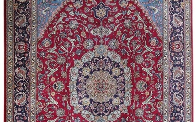 8 x 12 Red Persian Signed Tabriz Rug