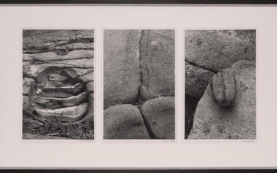 CLERGUE, LUCIEN (1934-2014) Triptych: Boulder Formations.